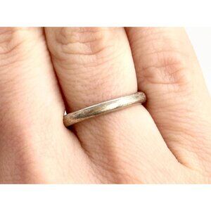 Minimalist Style Wedding Band 925 Sterling Silver Vintage Ring - sz 6